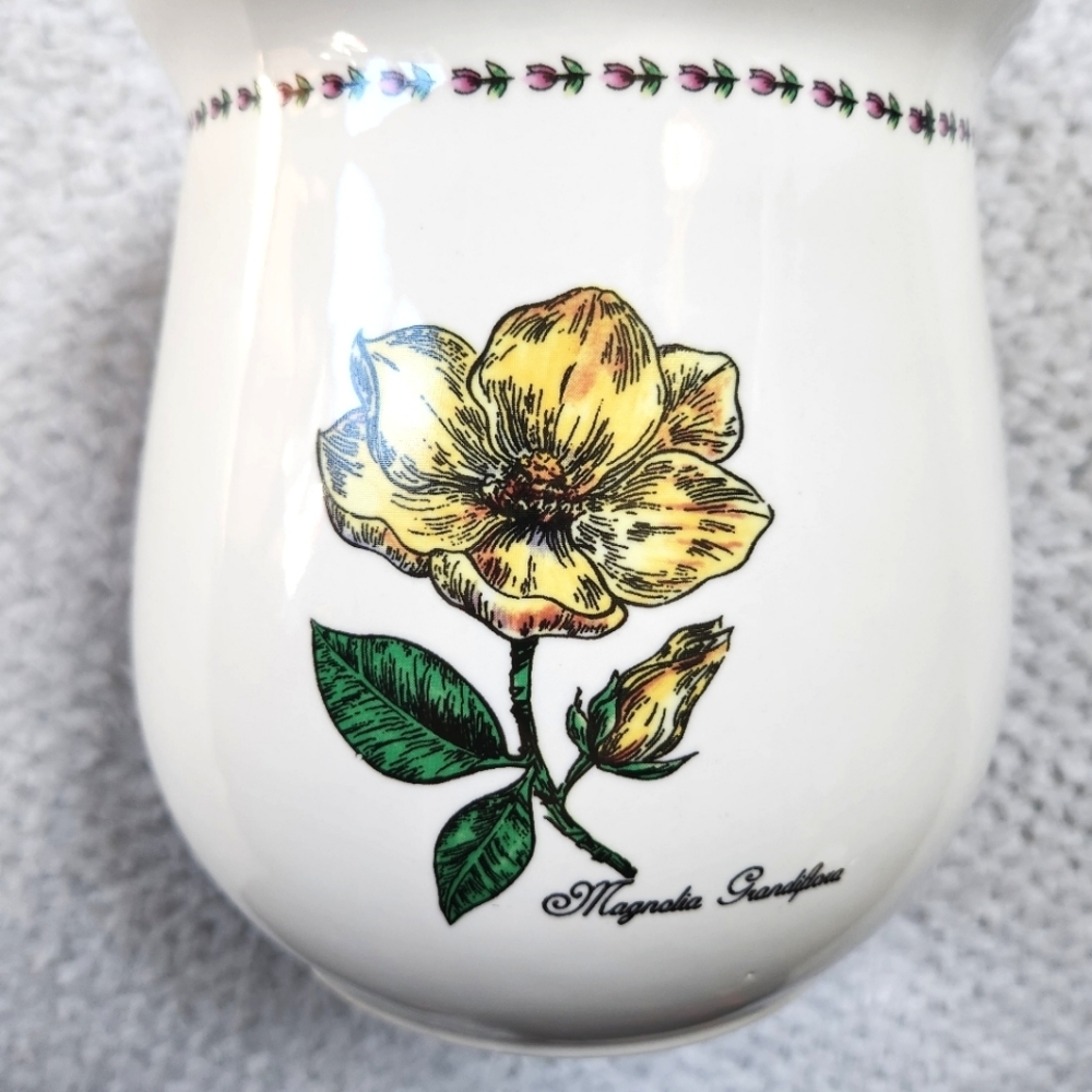 Cream Floral Ceramic Canister with Lid - Picture 5 of 11